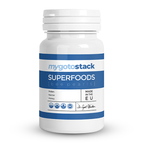 Superfoods Bee pearls supplement bottle