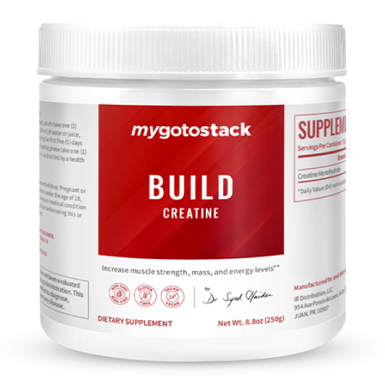 Build Creatine supplement bottle