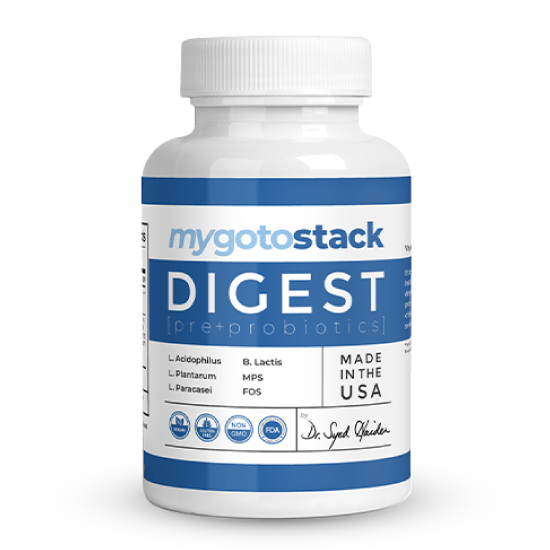 Digest Pre+probiotics supplement bottle