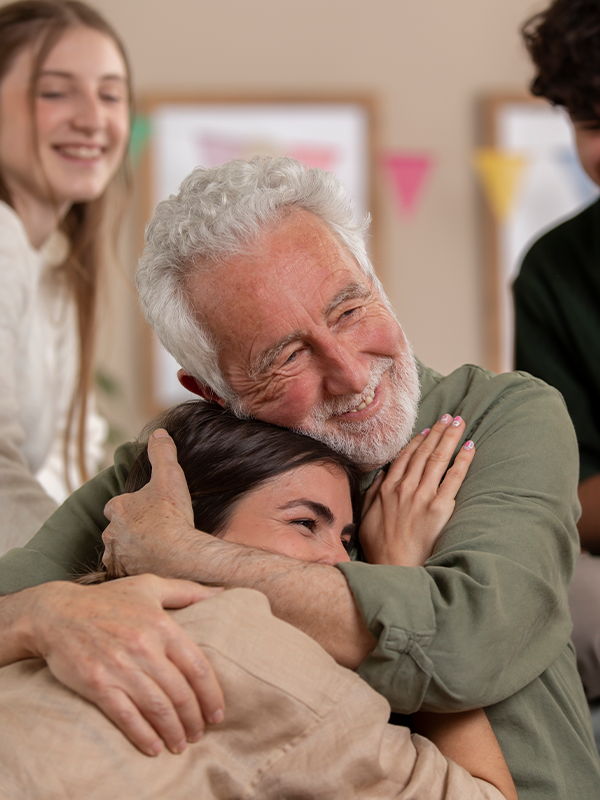 Father with children symbolizing the protective purpose of the Marburg Kit.