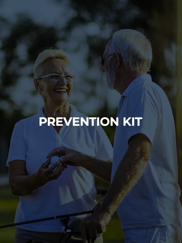 Symbolic photo for the COVID Prevention Kit: older couple enjoying the outdoors, representing immune protection and everyday wellness